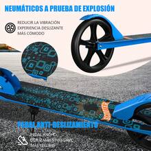 Ciclomotor Scooter 4 Niveles Ajustable Plegable Patin Diablo Urbano Niños Adultos Freno De Mano - Azul - Ver 5
