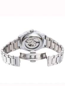 TINE 1pc Men's Casual Hollow Tourbillon Automatic Mechanical Watch, Waterproof Luminous Business Wristwatch, Minimalist Fashion Suitable For Students, Back To School Season, Affordable Price