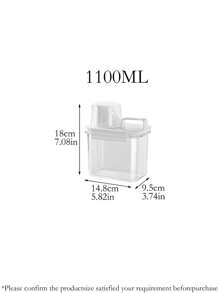 1pc Airtight Food Storage Container For Pet Food, Grain, Cat Litter, Large Capacity With Measuring Scale Lid And Carry Handle, Variety Of Sizes Available