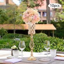 YUNRUX Wedding Flower Stand, 10Pcs Flower Vases For Centerpieces, Wedding Decoration For Tables Summer Birthday Gifts Beach Back To School School Supplies Room Decor - 10Pcs - Übersicht 3