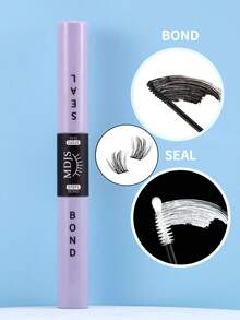 1pc Black Eyelash Adhesive And Clear Seal 2-In-1, DIY Eyelash Extension Glue 6ml, Single Eyelash Glue For Cluster Eyelash Extension Bonding, Strong Styling Lasting 48-72 Hours, Latex-Free, Waterproof, Quick-Drying And Non-Irritating, Suitable For Personal Eyes At Home Cosmetic Eyelash Supplies(6ml) - Black - View 3