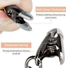 20/40Pcs Ganchos Perchas Lencería Antideslizante Metálico,Perchas Organizador para Lencería,Calcetines,con Pinzas de Silicona Antideslizantes