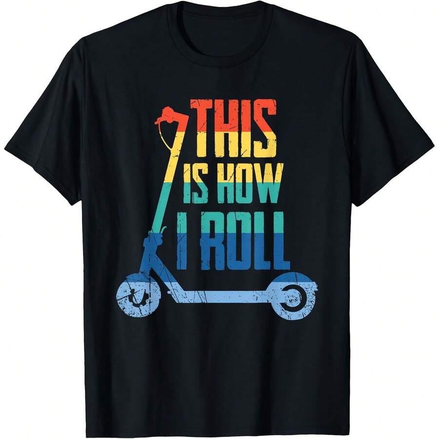 This Is How I Roll Scooter E-Scooter Electric Scooter T-ShirtMade From Premium 220g Heavyweight 100% Cotton For A Soft, Structured Feel. Unisex Fit For Men And Women. Ideal For Daily Wear, Work, Parties, Or Travel. Great Gift Idea For Birthdays, Holidays, And Casual Outings. Durable, Breathable, And Easy To Pair With Any Outfit. Printed In The USA. - Black - View 1