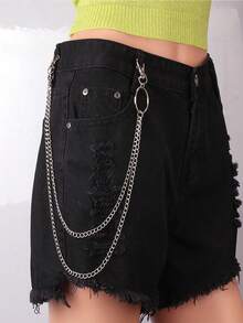 1pc Fashion Pants Chain, Simple And Versatile Multi-Layer Metal Pants Chain - Multicolor - View 6