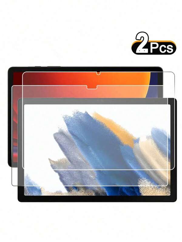 قطعتان من واقي الشاشة من الزجاج المقسى عالي الجودة والشفافية، مضاد للخدش والسقوط، يغطي الشاشة بالكامل، مضاد للبصمات، حساس للمس، متوافق مع أجهزة الكمبيوتر اللوحي من سامسونج