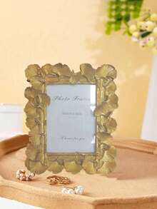 1 إطار صور ذهبي للشكل الخلفي لصور فوتوغرافية - ورق صور عشوائي - ديكور مكتب ديكور حائط إطار صور