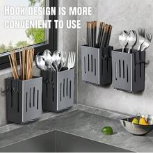 1pc Multi-Functional RV Kitchen Organizer Box With Drip Tray And 2 Hooks - RV Kitchen Wall-Mounted Or Freestanding Dish Rack, Space-Saving Design, Easy Installation For Camping And Outdoor Cooking Kitchen Accessory - Multicolor - View 8