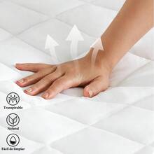 1 Pieza Cubre Colchón Impermeable de 3Capas(Sin Funda de Alohada)Protección Completa Transpirable,Antideslizante y Fácil de Lavar Ideal para Hogares y Alojamientos para Colchón Individual Matrimonial Queen King,Color Negro - Negro - Ver 3