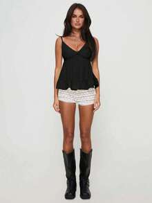 Sexy Twist Front Cutout Back Camisole, New Summer Design - Black - View 7