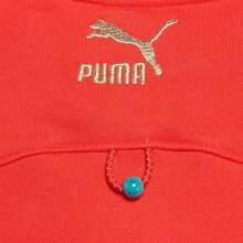 Puma 【加大码】春节宽松圆领卫衣，刺绣Logo，女士休闲运动舒适长袖卫衣 62583911 - 紅色 - 查看 6