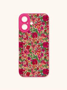 Funda de teléfono con estampado floral diminuto en rosa fucsia, funda de teléfono con estilo vintage de flores dispersas multicolor en rosa fucsia, funda de protección de lente, compatible con iPhone y Galaxy, compatible con iPhone 13, 15, 16 Pro Max, 16, 14, 15, 16 Plus, teléfonos Galaxy a prueba de agua, a prueba de golpes y resistente a arañazos - Multicolor - Ver 31