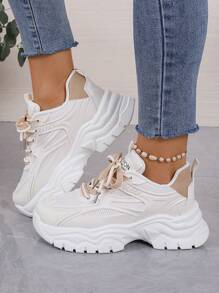 Women's Sports Shoes, Casual Thick-Soled Outdoor Athletic Shoe Breathing Sneaker For Women
