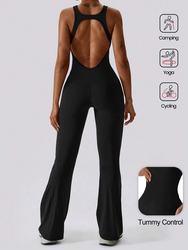 Aaseow 1 pieza Mono de unicolor de alta elasticidad para correr, fitness, traje de chaqueta sin costuras para yoga y deportes, ropa de gimnasio, mono para mujer, atuendo de regreso a la escuela