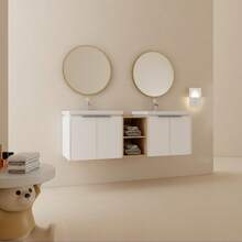 60 Inch Soft Close Doors Bathroom Vanity With Sink, And A Small Storage Shelves,BVC07460WHLTK-6195 - Multicolor - View 5