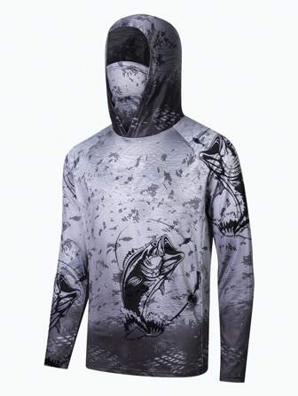 Chemises de pêche pour hommes à manches longues avec capuche, séchage rapide, vêtements de pêche