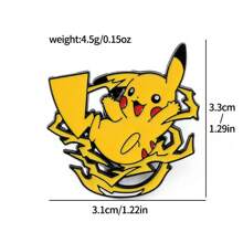pokemon 1 Stück Pokemon Pikachu Charizard witzige Cartoon kreative Brosche Metall Abzeichen Kleidung Accessoire Tasche Accessoire, geeignet für den täglichen Gebrauch und als Geschenk für Freunde.