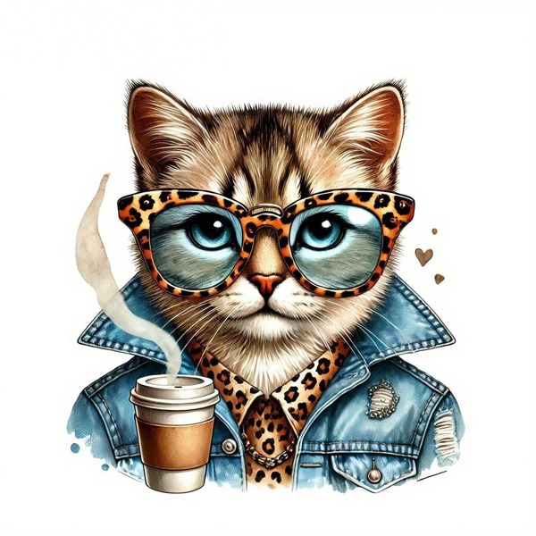 1/2/3pcs Cool Cat Coffee Cup, Super Cat Hero Phoenix Totem, Heat Transfer Print, Iron-On Transfer Stickers Suitable For Backpack, Canvas Bag, Jeans, Clothing Customization, Hoodies, T-Shirts, Pillows, DIY