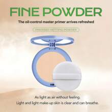 Polvo compacto multicolor, de larga duración, resistente al agua y al sudor, control de grasa, ligero, transpirable, apto para todos los tonos de piel, incluye borla, regalo ideal para maquillaje natural