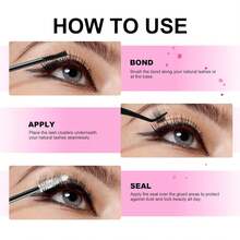 LA MAESII Lash Cluster Glue,Lash Bond And Seal Waterproof,Bond &Amp; Seal Lash Glue For Eyelash Cluster,Black Long-Lasting 72H Latex Free(10ml) - 二合一睫毛膠 - 查看 5