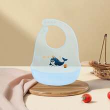 4/3/2/1 件套升级版婴儿硅胶围兜，婴儿喂食围兜，口水巾，轻便围兜，适合 0-3 岁男孩女孩，可爱印花围兜 - 多色-均碼 - 查看 8