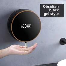 Automatic Alcohol Dispenser, Automatic Soap Dispenser: Round Wall-Mounted Automatic Soap Dispenser, Touchless Automatic Liquid Dispenser, Wall-Mounted, Modern Smart LCD Display, USB Rechargeable Hand Soap Dispenser, Suitable For Bathroom And Kitchen - Multiple Colors - View 15