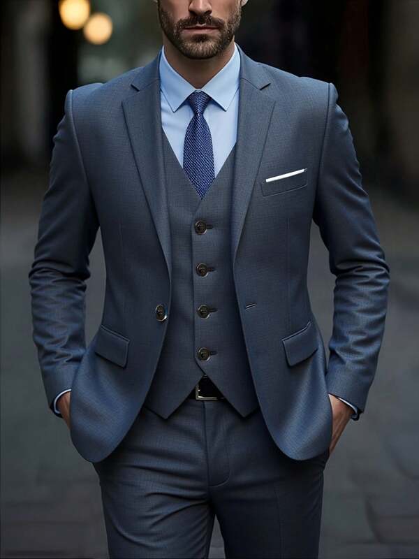 Men's Fashion Business Suit Spring And Autumn High Quality Formal Wear Office Suit Male Slim Fit Groom's Wedding Dress Man Blazers
