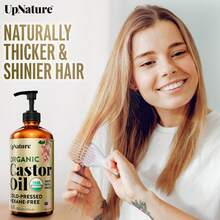Aceite de Romero Orgánico UpNature - 100% puro romero para cabello, cabelludo y piel, 2 oz - Aceite de ricino orgánico 16 oz - Ver 5