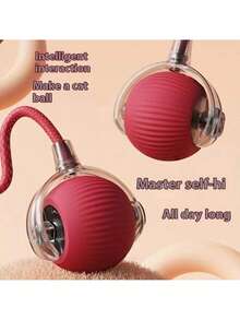 Bola interactiva para gatos de unicolor con cuerda, juguete de bola inteligente para gatos, juguete para gatos de interior, juguete para gatos adultos, bola inteligente para mascotas - Multicolor - Ver 6