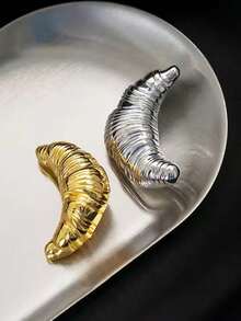 1 件时尚牛角面包胸针，适合男女，适合聚会和宴会，复古领针、袖扣、翻领针 - 牛角麵包 - 查看 10