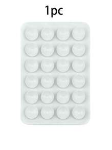 1 Peça 24 Adesivos de Patches de Ventosa de Silicone Dupla Face, Suporte de Ventosa para Celular, Patches de Silicone com Ventosa Dupla Face Antiderrapante
