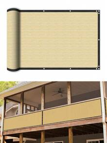 Verschlüsselter gewebter Balkon Sichtschutzschirm, Außen Beschattungs Trennwand, Schnellmontage Umrandung für Pavillon/Flur/Hof, UV-beständiges Design mit verstärkten Ringen, Terrassen/Hof Sonnenschutzvorhang, inklusive professionellem Montagezubehör, einzeln verkauft