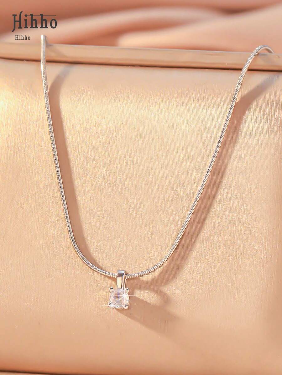 Hihho Collar con colgante zirconia cúbica - Plateado - Ver 1