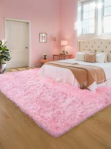 Una alfombra de estilo nórdico y natural de color rosa, adecuada para la decoración de la ventana del dormitorio, el tatami durante todo el año. Una alfombra de estilo nórdico Ins para la sala de estar y la mesa de centro con una sensación de lujo ligero, perfecta para crear una atmósfera decorativa festiva.