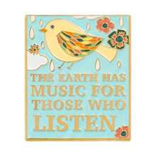 1pc Earth Composes Music For Listeners Enamel Pin Nature Enthusiast Badge Brooch Accessories, Gift Brooch For School And Graduation Seasons, Used For Backpacks, Fashion Accessories, Clothing Decoration