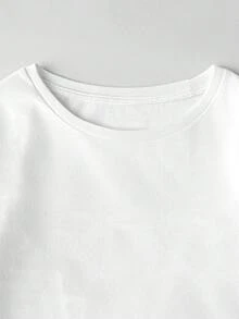 Ribbed cotton women's long-sleeved top, college style spring and summer new sports women's clothing, drape fashion soft breathable women's grey long-sleeved tops - 白色 - 查看 5