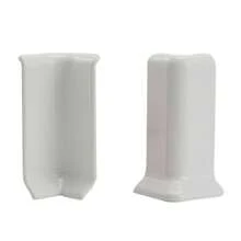 Bloques de esquina para rodapié de 82 mm de altura con adhesivo en el interior y el exterior, conectores de moldura de base de pared