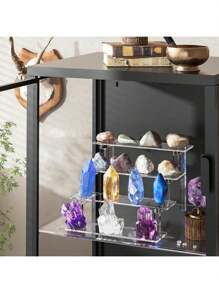 4 Tier Cupcake Display Stand Acrylic Display Risers Perfume Stand Shelf & Versatile Cupcake Stand Holder Clear Acrylic Shelf Risers For Display Stands For Food, Tabletop UseOrganizer Figures Cup Cake Dessert Shelves For Party For Decoration And Organizer