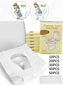 20 Stück Einweg-Toilettendeckel, neutrale Verpackung mit 10 Stück Toilettendeckel-Auflagen
