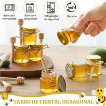 50 Frasco Mini Tarros De Miel Con Tapa Y 50 Bolsa De Regalo - Dorado - Ver 6