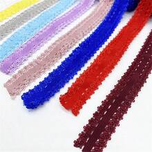 2yards/Lot 20mm Lace Elastic Ribbon Fold Over Spandex Elastic Band For Sewing Lace Trim Waist Band Garment Accessory - Pick Colors - View 5