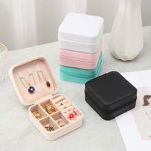 Travel Jewelry Case Small Jewelry Box Jewelry Organizer Storage Case Portable PU Leather Mini Jewelry Travel Case For Girls