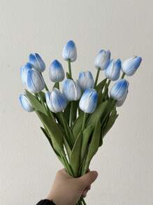 3pcs Artificial Tulip Flowers Decor For Home, Living Room, Bedroom Accents