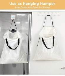 Travel Laundry Bags, 2 Pack Dirty Laundry Travel Bag, Foldable Dirty Clothes Bag For Traveling, Washable And Small Laundry Bag With Handles For Suitcase, Gym, Camping, Black Grey - 黃色 - 查看 7