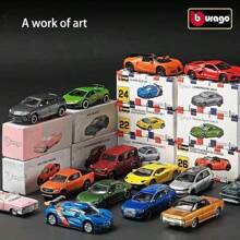 Burago Modelo de coche a escala 1/64 de aleación oficialmente autorizado y auténtico de Lamborghini, Mercedes-Benz,  Cadillac,  Chevrolet - Modelo de coche de metal fundido en miniatura con decoración y colección de simulación