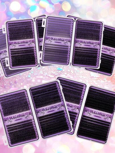 800/640 عنقود رموش مقسم بكثافة D، مزيج من 10D+20D+30D+40D+50D+60D+80D+100D رموش فردية سوداء طبيعية كثيفة ناعمة، DIY في المنزل، نوع سميك، سهل للمبتدئين لارتداء، موضة طويلة الأمد، مريحة للارتداء، مناسبة للحفلات والتجمعات والسفر والمناسبات المختلفة، طول 8-16 مم مختلط