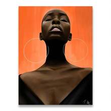 1 buc. Artă africană, portret de femeie, pictură pe pânză, poster și imprimare, scandinavă, artă de perete, imagine pentru living, cadru opțional