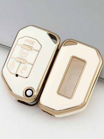 撒哈拉系列金色镶边TPU钥匙扣