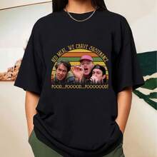 We Crave Sustenance Food... FooooD  Movie Shirt, Vintage Men Unisex T Shirt, Funny Gift T-Shirt - Black - View 5