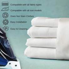 1 Set Premium PE Eisen Schuhüberzug Hitzebeständiger Bügeleisen Schutz + Bügeltuchauflage, passend für alle Bügeleisen, langanhaltend Thermoschutz für Zuhause, Wohnung & Reinigungen, verhindert Brandflecken & verlängert die Lebensdauer des Bügeleisens, Wäscheaccessoires | Federbefestigung | Superglattes Oberflächenfinish