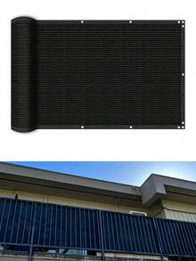 Verschlüsselter gewebter Balkon Sichtschutzschirm, Außen Beschattungs Trennwand, Schnellmontage Umrandung für Pavillon/Flur/Hof, UV-beständiges Design mit verstärkten Ringen, Terrassen/Hof Sonnenschutzvorhang, inklusive professionellem Montagezubehör, einzeln verkauft